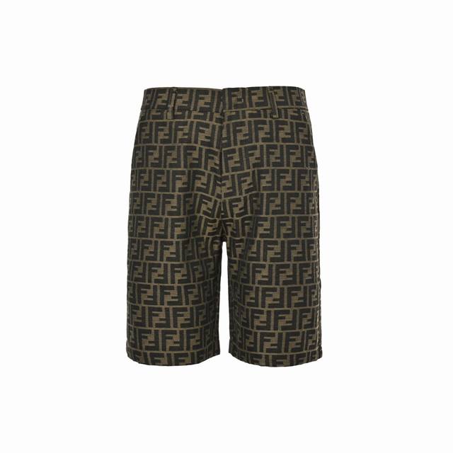 Fendi Ff full print old flower jacquard shorts Fabric: Custom-dyed Ff jacquard w