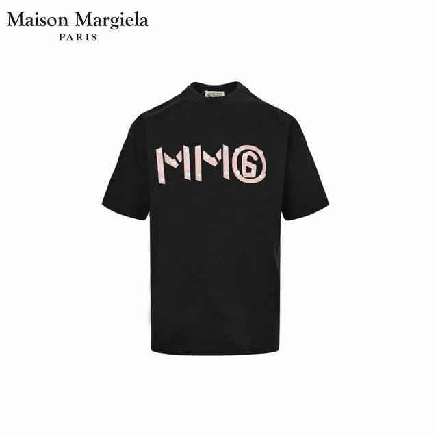 Maison Martin Margiela 25Ss Tape Printed Short Sleeve T-shirt Made of custom-dye