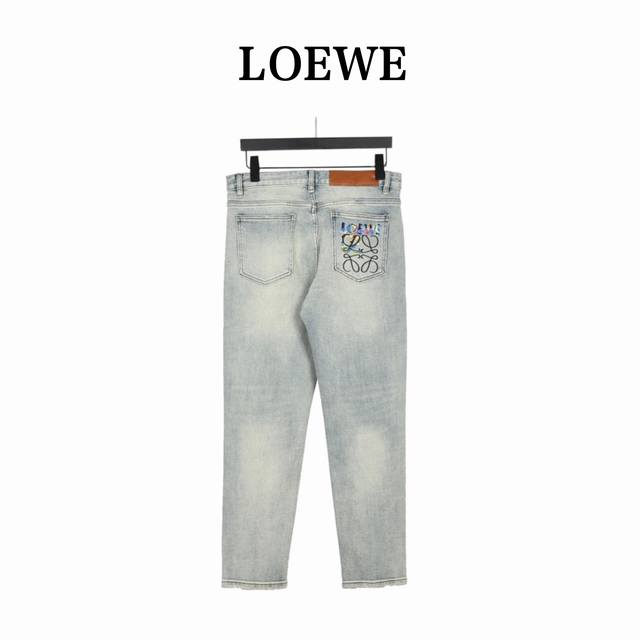 Loewe glitch style embroidered logo jeans The most awesome jeans made so far thi