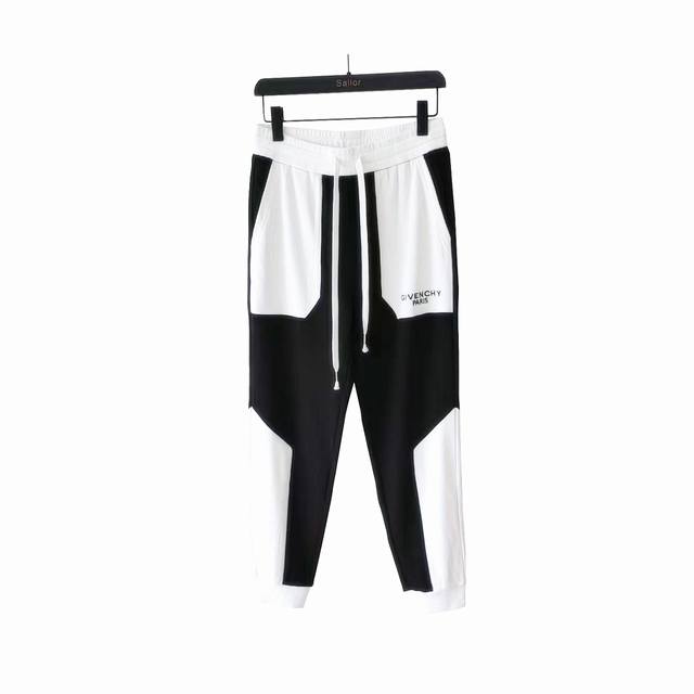 Actual details + size chart Givenchy 24Ss black and white embroidered logo casua