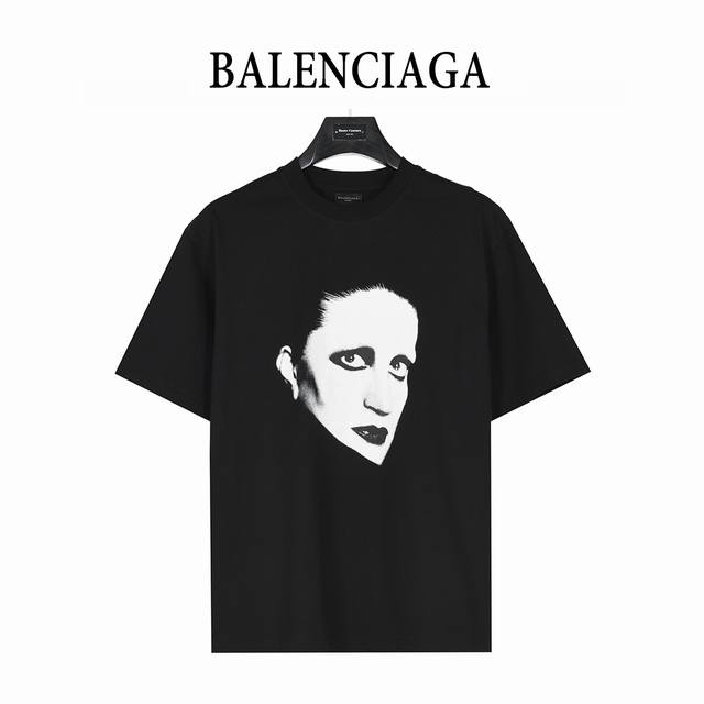Balenciaga 25Ss Mina Music Series Portrait and Album Printed Profile Short Sleev