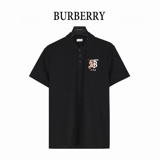 Burberry classic Tb warhorse logo embroidered short-sleeved Polo shirt Made of c