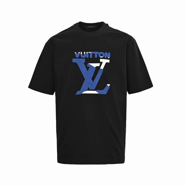 Louis Vuitton 25Ss contrast stitching logo embossed print short sleeves The fabr
