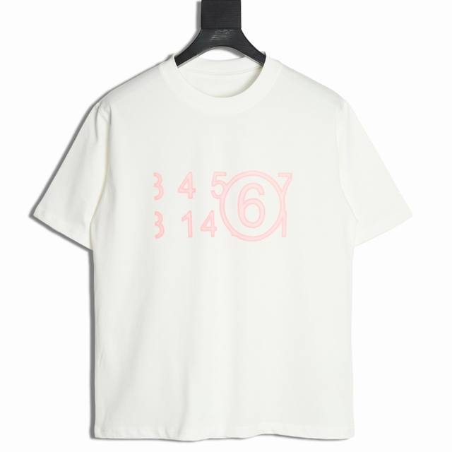 Maison Margiela 25Ss inkjet printed short-sleeved T-shirt The fabric is woven an