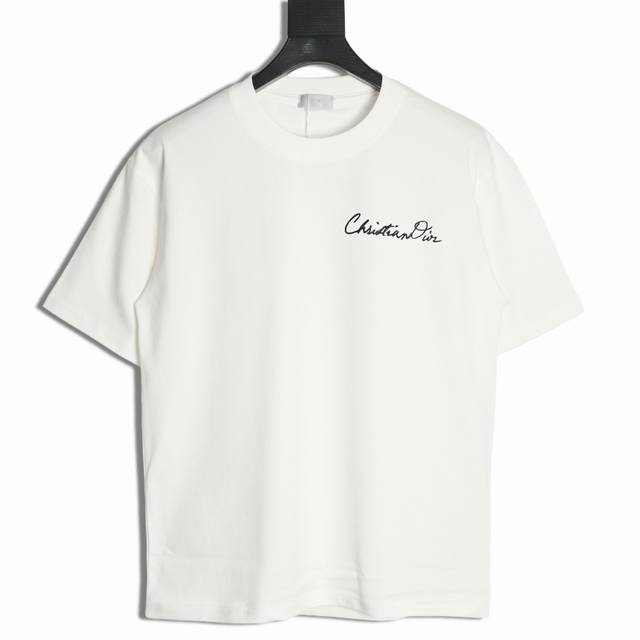 Dior 25Ss Signature 1947 Short Sleeve T-shirt The fabric is made of customized 2