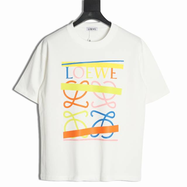 Loewe 24Ss Tape Clover Short Sleeve T-shirt The fabric is made of customized 240