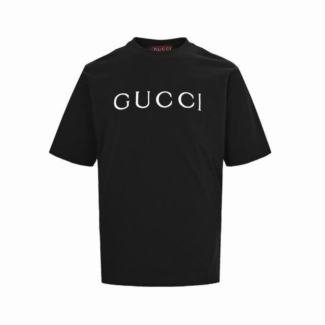 Gucci 25Ss simple letter embroidered short sleeves Official website synchronizat