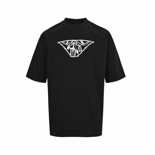 Louis Vuitton 25Ss Chain Logo Work Card Print Short Sleeves This T-shirt is made