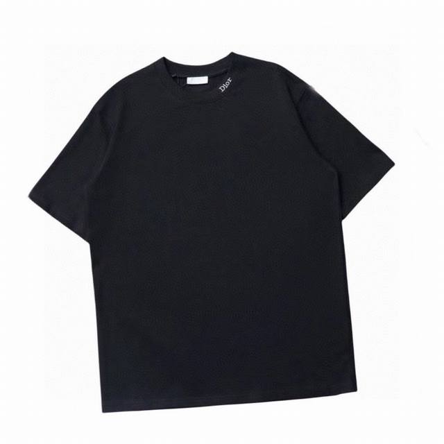 Dior Summer new round neck short-sleeved T-shirt with letter embroidery on the b