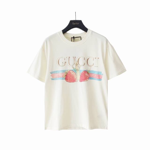 Actual details + size chart Gucci 24Ss short-sleeved T-shirt with rabbit harvest