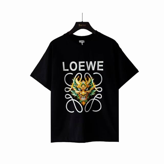 Actual details + size chart Loewe Dragon Year limited edition printed short-slee