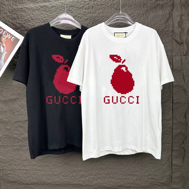 Spring and summer new Gucci new pattern logo letter printing casual couple loose