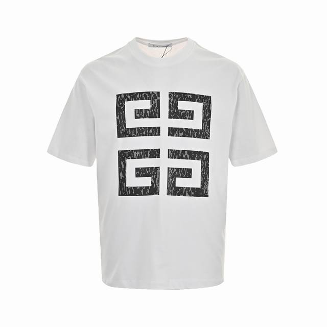 Givenchy 24Ss short-sleeved shirt with 4G large logo printed on the chest The fa