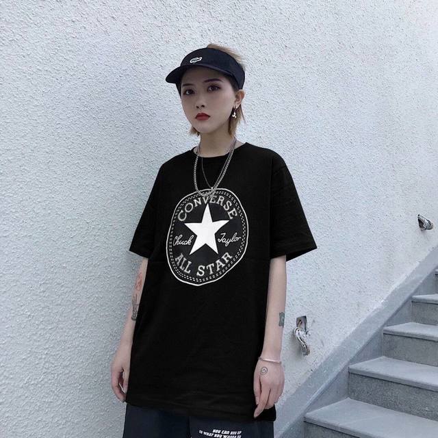 Logo, simplifying the complex! Converse short-sleeved T-shirt, simple, personali