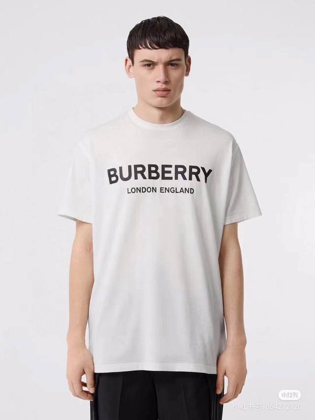 New style for early spring, Burberry classic letter print couple short sleeves F