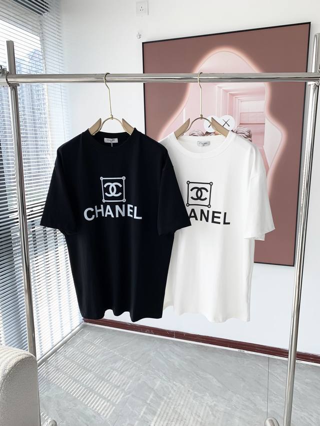 Chanel summer unisex couple's latest trade order short-sleeved T-shirt, in full