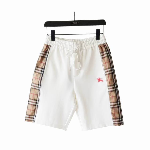Details Burberry classic webbing stitching logo shorts Side webbing shorts High