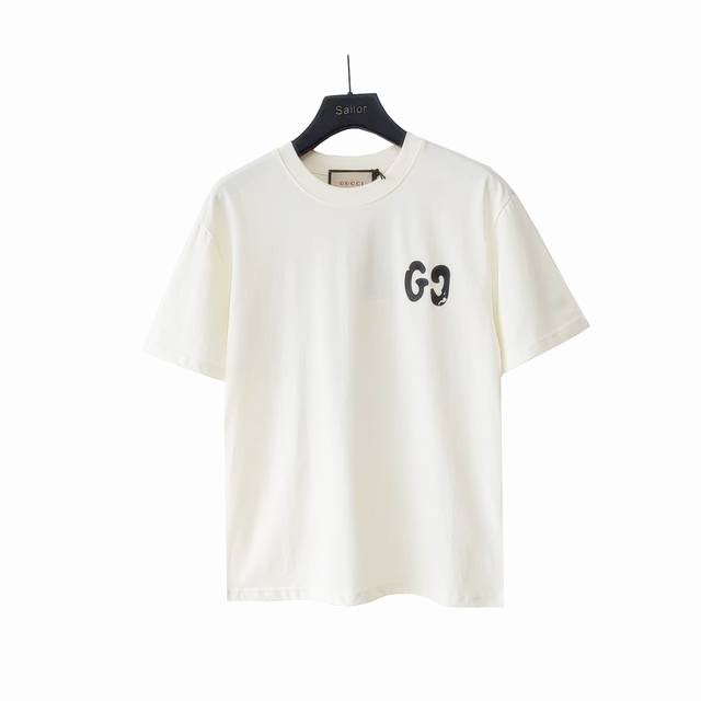 Actual details + size chart Gucci 24Ss graffiti hand-painted double G print roun