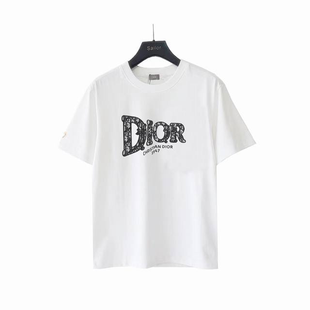 Actual details + size chart Dior's new short sleeves with full-printed letters o