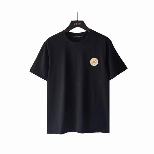 Actual detail photos + detail photos Louis Vuitton T-shirt with letter embroider