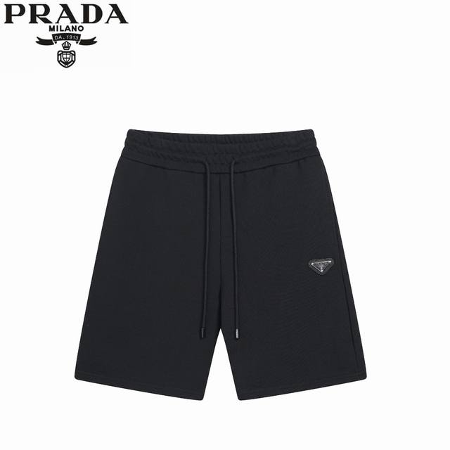 Prada 25Fw red ribbon cotton shorts 2025 autumn and winter new custom cotton fab
