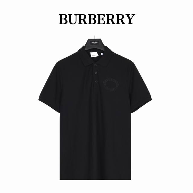 Burberry Bbr 24Ss Short-sleeved Polo Shirt with Wheat Ear Embroidery on Chest Th