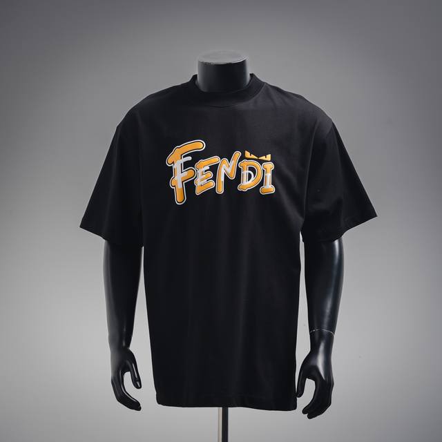 Fendi 25Ss Overlapping Letters Small Eye Short Sleeve T-shirt Made of high-quali