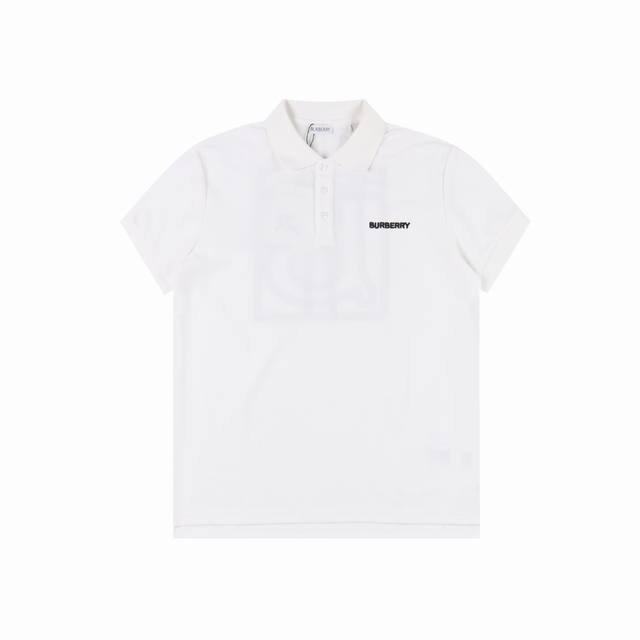 Burberry short-sleeved Polo shirt with Tb big letters embroidered on the back Ma