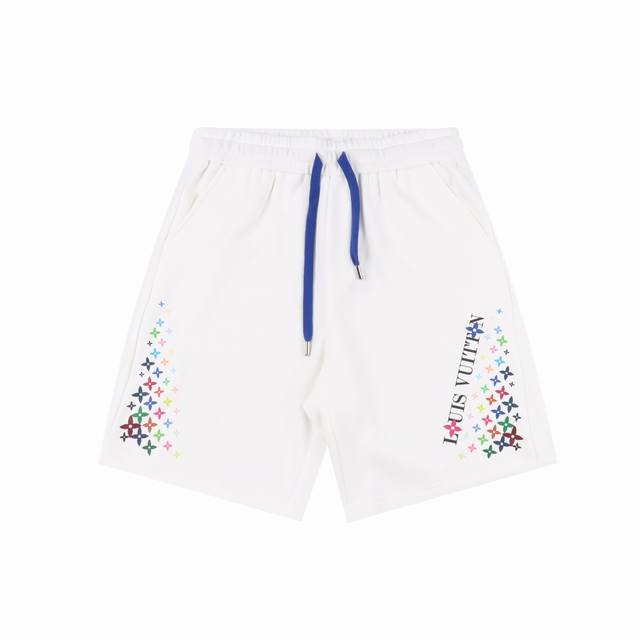 Louis Vuitton 25Ss Rainbow Monogram Gradient Print Shorts Lv five-point shorts n