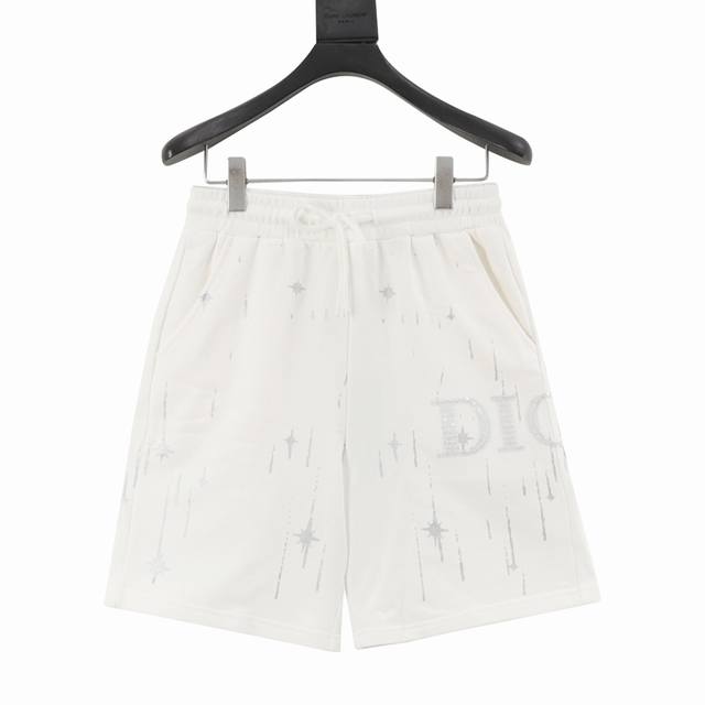 Dior 25Ss embroidered letter shooting star shorts The fabric is made of 380G pur