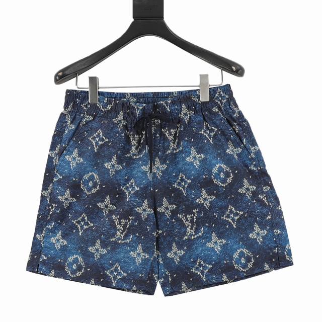 Louis Vuitton Sail Print Shorts Process description: Cotton poplin is dyed with