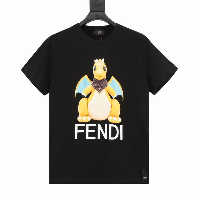 Fendi Dragon Year Limited Edition Printed Short Sleeve T-shirt Custom woven and