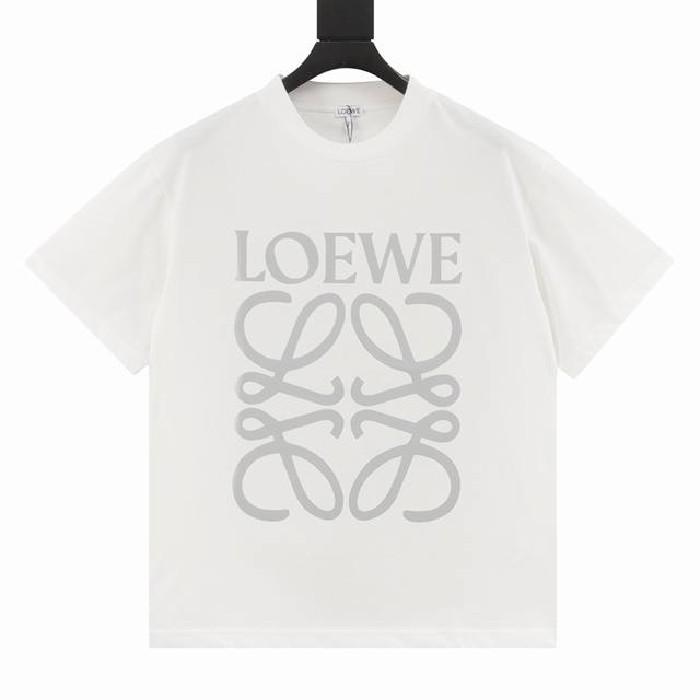 Loewe Loewe chest logo print round neck short sleeves Original operation custom