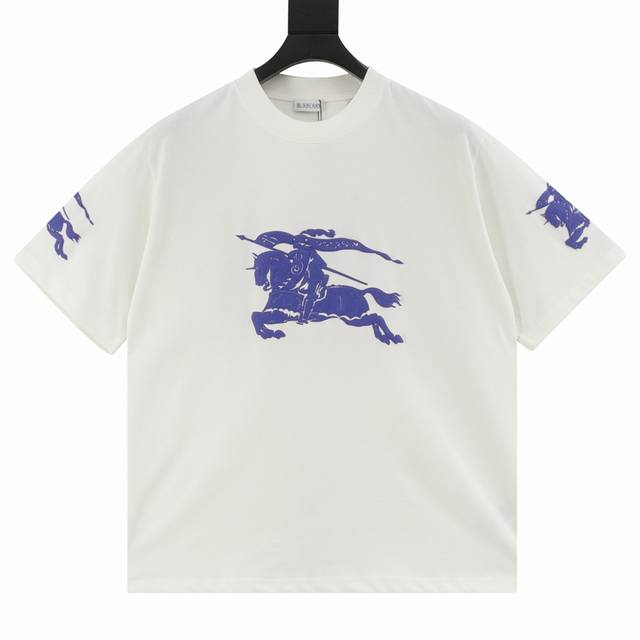 Burberry 25Ss foamed war horse short-sleeved T-shirt The fabric is made of custo