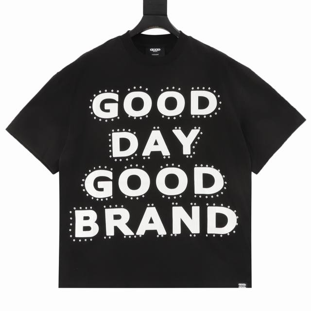 Goodbrand 25Ss Allday rivet crack print loose short sleeves Unisex style Color: