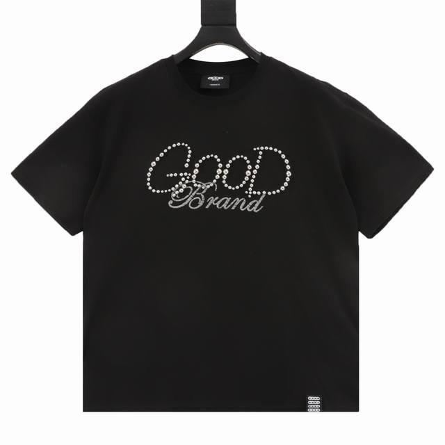 Goodbrand solid color pearl logo light luxury fashion high-end short-sleeved T-s