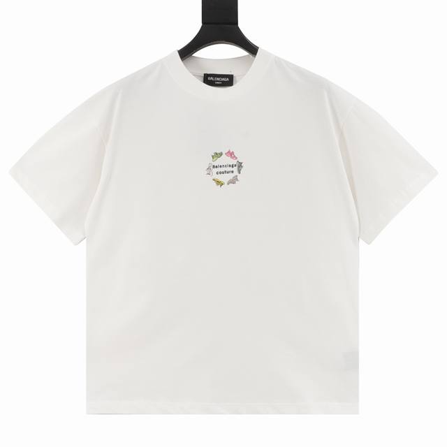 Balenciaga 25Ss daddy shoes pattern letter print short-sleeved T-shirt Purchase