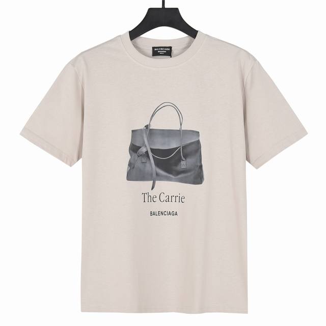 Balenciaga official website same handbag Logo short-sleeved T-shirt The fabric i