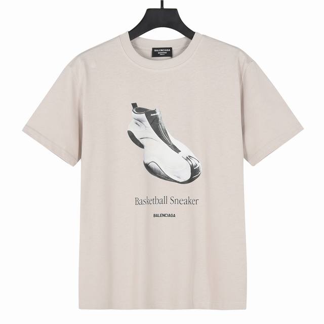 Balenciaga official website same sneaker logo short-sleeved T-shirt The fabric i