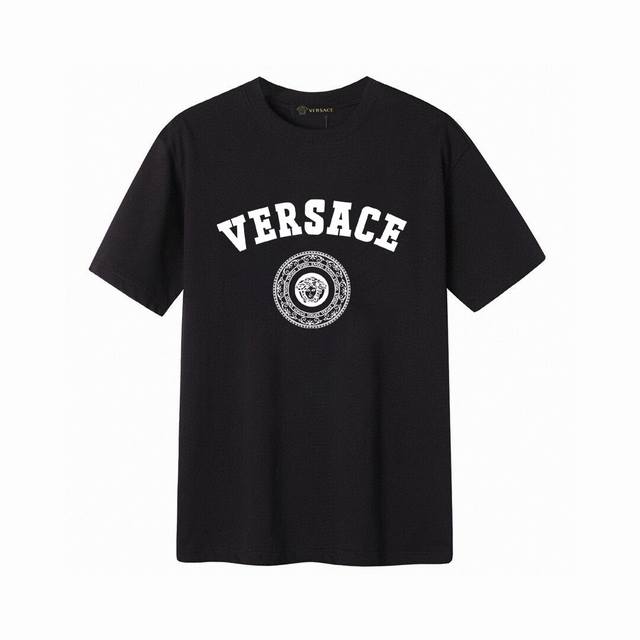 Versace Versace letter short-sleeved T-shirt, simple design looks very generous!