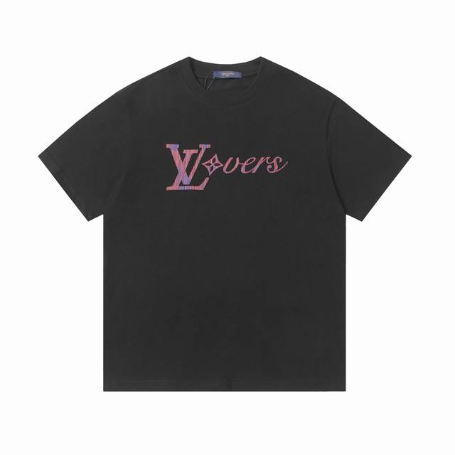 New Arrival High Edition Louis Vuitton Purple and Gold Letter Print Short Sleeve