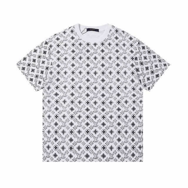 New arrival High version Louis Vuitton full print three flower print short sleev