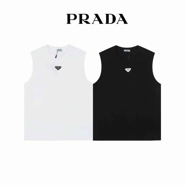 Prada Customized triangle seal : Black White : Xs-L
