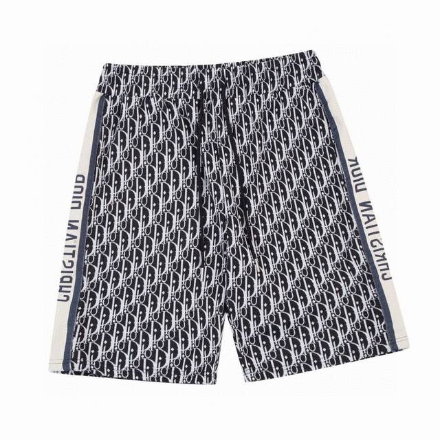 Dior new summer style full body old flower stitching ribbon casual shorts brand
