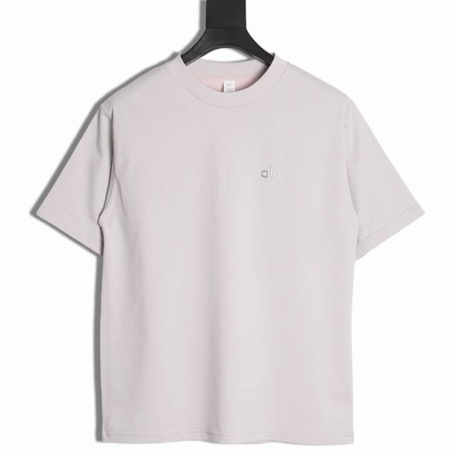 Alo 25Ss double-sided letter short-sleeved T-shirt The fabric is made of customi