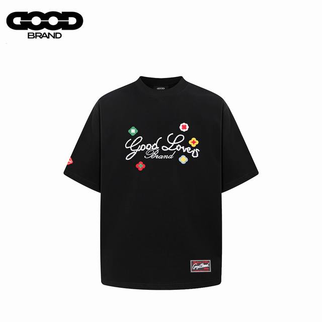Goodbrand 2025Ssgoodloves small flower three-dimensional embroidered slogan ligh