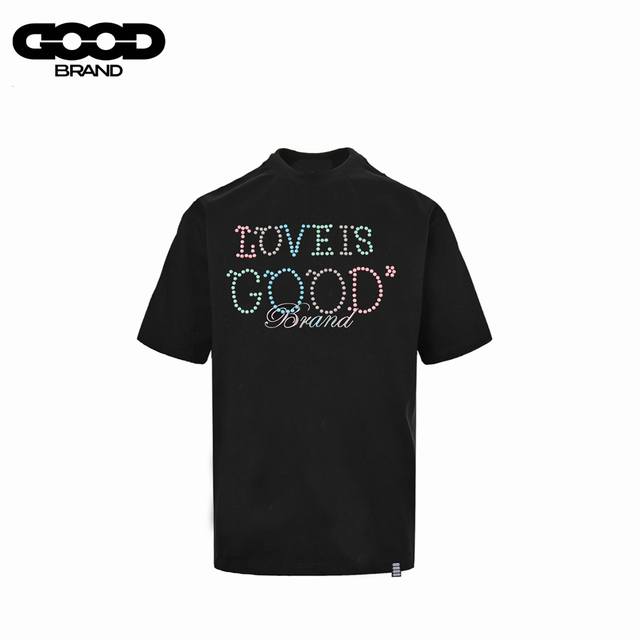 Goodbrand 2025Ss Love Is Good Limited Edition Macaron Color Pearl Slogan Fashion