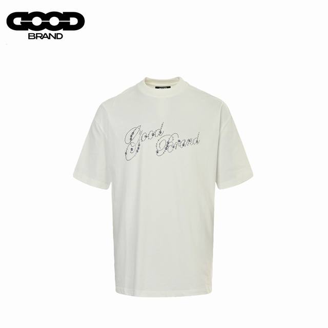 Goodbrand Good floral hot stamped short sleeves Made of custom-dyed terry pure c