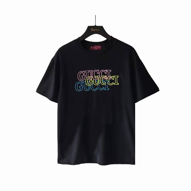 Actual details + size chart Gucci letter ghosting color embroidery fabric craft