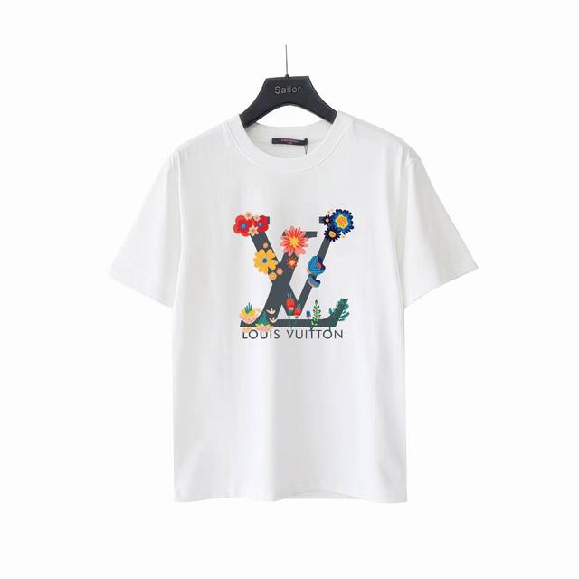 Actual details + size chart Louis Vuit*On Louis Vuit Logo flower decoration shor